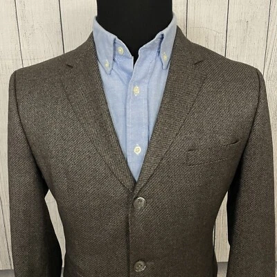 Hugo Boss 40S Dark Brown Wool / Silk / Cashmere 3-Button Dual-Vent Sports Coat - Image 1 of 4