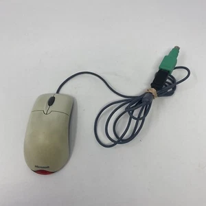 Microsoft Wheel Mouse Optical USB and PS/2 3-Button Wired Mouse Beige X08-71118 - Picture 1 of 5