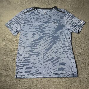 Nike Running Division Shirt Mens L Blue Light Marine Camo Rise 365 DM4636-548