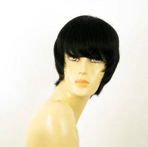 wig for women 100% natural hair black ref DOLLY 1B PERUK - Picture 1 of 8