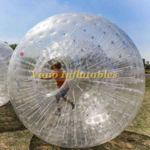 Boule de hamster humaine gonflable géante de 8,2 pieds boule de zorbing vano taille enfant herbe zorbs - Photo 1 sur 4