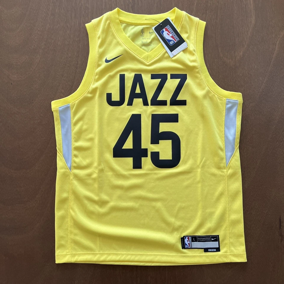 Nike Youth #45 Donovan Mitchell Utah Jazz Icon Edition Jersey Size Large L