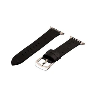 Clockwork Synergy® Dapper Ostrich Black SS Watch Bands for 42mm Apple Watch - Picture 1 of 1