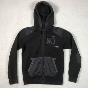 Jack Jones Full Zip Hoodie Mens Brett Sweat 8/9-09 Black Small S - Picture 1 of 21