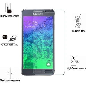 For Samsung Galaxy Alpha G850F Tempered Glass Screen Protector - CRYSTAL CLEAR - Picture 1 of 14