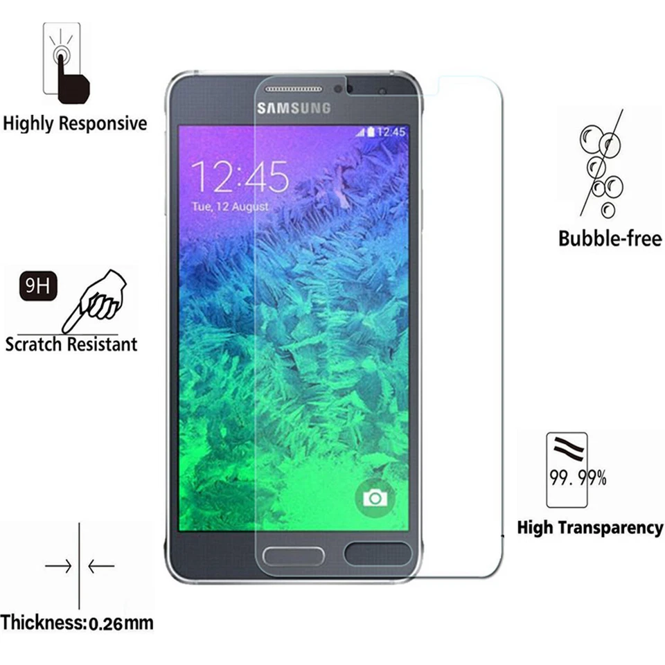 For Samsung Galaxy Alpha G850F Tempered Glass Screen Protector - CRYSTAL CLEAR - Image 1 of 4