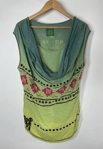 Double D Ranch Gr. XL ärmelloses T-Shirt Wasserfallausschnitt 2-lagig (SIEHE MÄNGEL - Bild 1 von 18