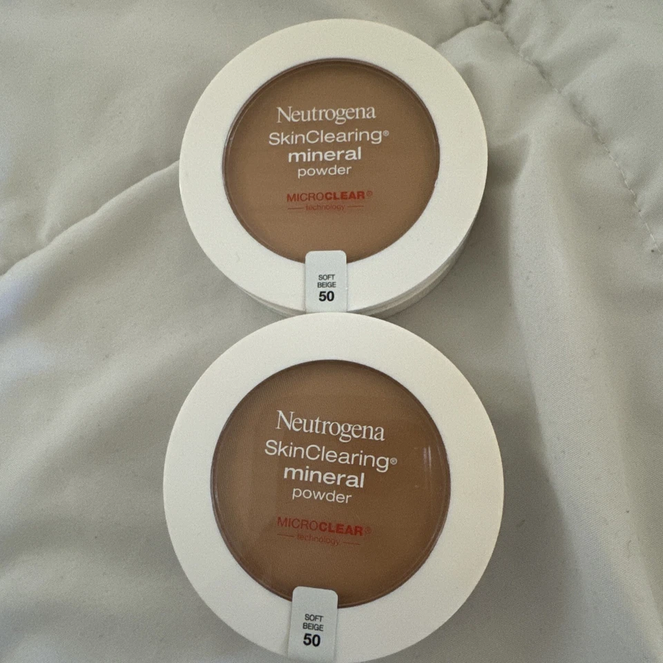 2 Neutrogena SkinClearing Mineral Powder -Soft Beige 50 - Set of 2. Exp 10/25 - Image 1 of 1
