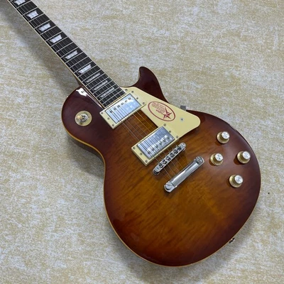 Les Paul Electric Guitar, Brown Color, Flame Maple top, Chrome Hardware 22 frets - Image 1 of 4