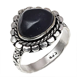 Nuummite Stone Gemstone Handmade Silver Jewelry "7" - Picture 1 of 8