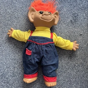 Rare Vintage Retro 80's Uneeda Boy Troll Doll 1987 Original Clothing Large 16" - Picture 1 of 3