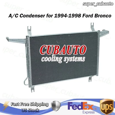 A/C Condenser for 1994-1998 Ford Bronco, F-150/F-250 F-350 F53 4.6L 5.4L V8 - Imagem 1 de 4