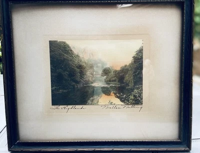 1915 Wallace Nutting Hand Colored Signed Photograph Print “ The Highlands” - Image 1 of 4