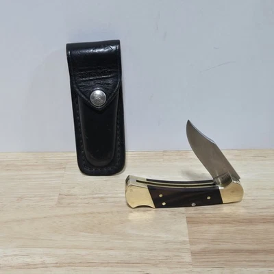 1971-1980 Vintage BUCK 112 Ranger Knife 2 Dot 3 Pin Handle  - Image 1 of 4