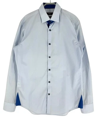 Hugo Boss Juri Slim Fit Anti Pieghe Casual Formale Size M - 39 15 1/2 - Immagine 1 di 4