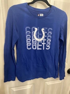 NFL Indianapolis Colts Mujer Mangas Largas Camiseta Mediana Fútbol Indiana Oficial - Imagen 1 de 4
