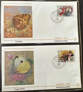 FAROE ISLANDS 1985 FDC EUROPA MUSIC BUTTERFLY CACHET FLEETWOOD -S17386 - Picture 1 of 1