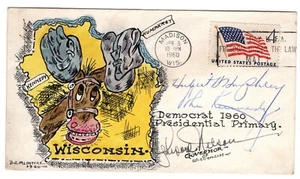 1960 Democratic Primary Political - McIntyre Hand-Painted Signed Humphrey ++ - Picture 1 of 2