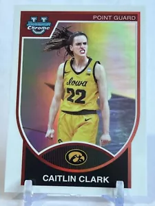 2023-24 Bowman U Chrome Caitlin Clark Throwback Refractor #07B-22 Hawkeyes - Picture 1 of 2