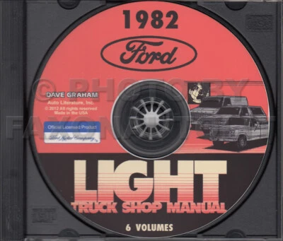 Ford Truck Shop 1982 manual juego de 5 libros CD F100 F150 F250 F350 Bronco Van Service Foto 1 de 4