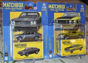 MATCHBOX COLLECTORS 1969 AUDI 100 COUPE S & 1969 FORD MUSTANG BOSS LOT OF 2 NEW - Picture 1 of 6