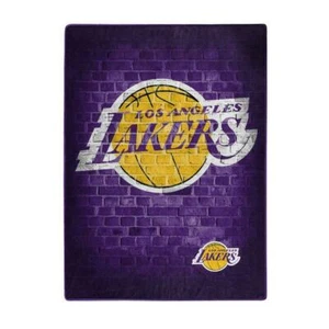  Los Angeles Lakers NBA Super Soft Royal Plush Raschel Throw Blanket 60"x80" - Picture 1 of 5