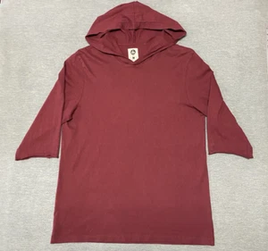 American Giant Shirt Mens Medium Lightweight Pullover Hoodie Cut Off Sleeve Red - Picture 1 of 15