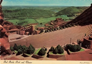 Vintage Colorado Red Rocks Park and Theater Denver Mountain CO Postcard Photo - Picture 1 of 2