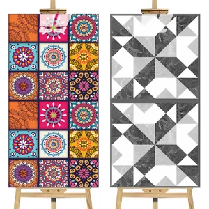 H-basics Klebefliesen 12 Stück - 60cm x 30cm, 3D Fliesenaufkleber, Selbstklebend - Bild 1 von 13
