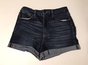 No Boundaries Stretch Cuffed Blue Denim Short Juniors Size 11 - Picture 1 of 4