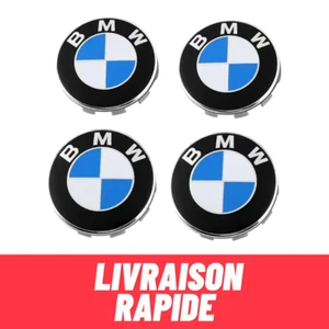 4X Cache Moyeu BMW 68mm Auto Clipser Jante Centre De Roue Enjoliveur Logo NEUF - Picture 1 of 4