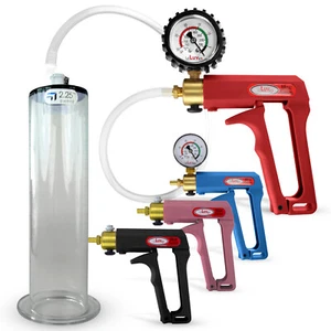 LeLuv Penis Pump MAXI | Clear Hose, 9"/12" Length WIDE FLANGE Cylinder Options - Picture 1 of 8