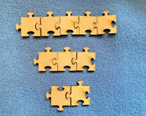Puzzle piece MDF Craft Shapes Wooden Blank Wedding Embellishment jigsaw Pack  - Picture 1 of 1