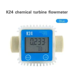 K24 LCD Digital Turbine Durchflussmesser für Chemikalien Wasser Ölzähler Gerät - Bild 1 von 6