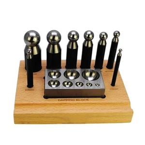 Dapping Punch Block Set – 8 Pc Jewelry Metal Forming Tools - Picture 1 of 3