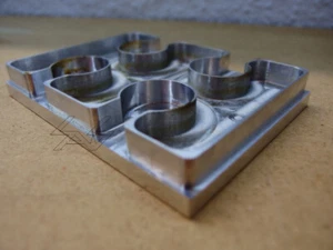 Ethanol Kamin Spiritus Brennschale gefrästes Alu Dekor - Bild 1 von 3