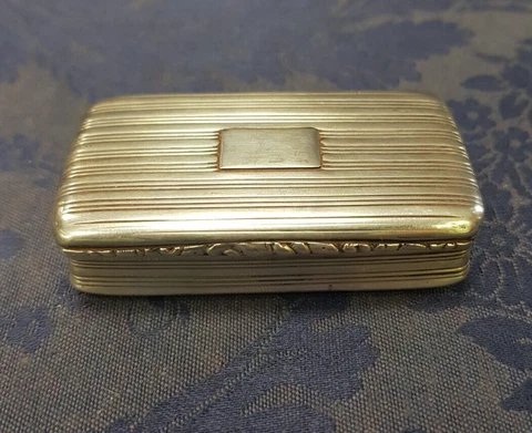 Antique Nathaniel Mill's Silver Large Snuff Box 1838. LJ141 Cover