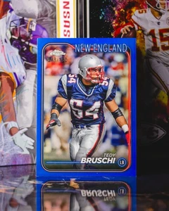 2024 Topps Chrome #134 Tedy Bruschi Blue Refractor /150 - Picture 1 of 2