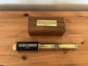 Master and Commander Brass Telescope Collectible in Wood Box 2003 - Imagen 1 de 10