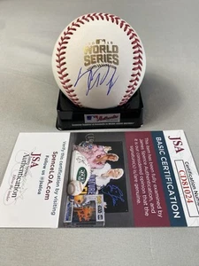 CHICAGO CUBS- KRIS BRYANT AUTOGRAPH 2016 WORLD SERIES BASEBALL JSA CD81024 - Picture 1 of 2