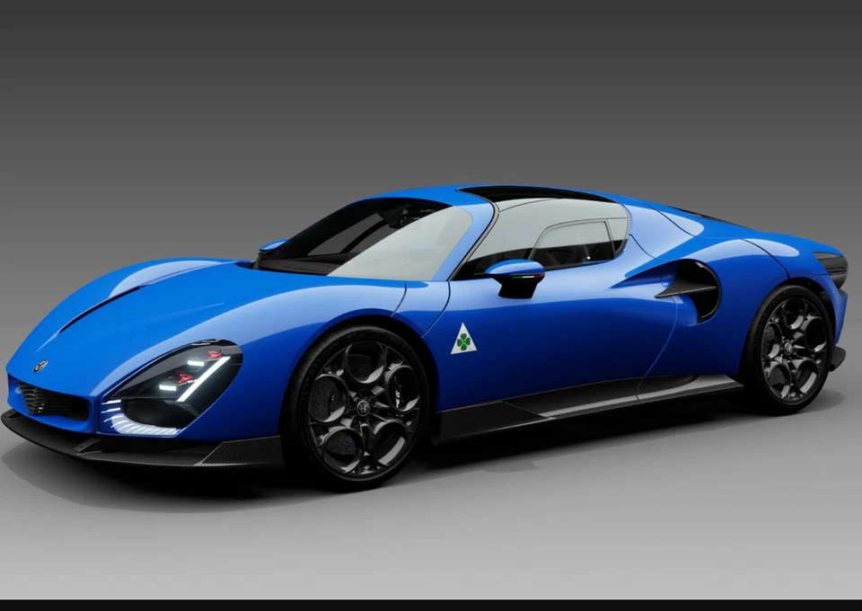 BBR P18211D1 Alfa Romeo 33 Stradale Blue reale - black interior 1/18 - Photo 1/1