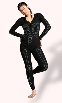 Victoria’s Secret ROSA Halloween Térmico Bling Pijama Prendas para Dormir Negro XS Foto 1 de 3