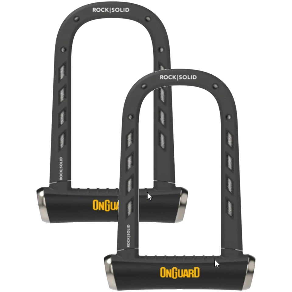 OnGuard RockSolid 8590 U-Lock Bundle Heavy-Duty Steel Bike Lock with Bump-Proof - Imagem 1 de 2