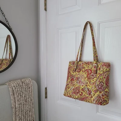 Bolso de Hombro Vera Bradley Pistacho Cachemira Seda Qulited Talla M Colorido Lima Foto 1 de 4