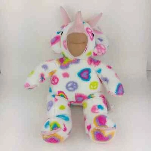 Build A Bear Workshop Triceratops Dinosaur Peace Sign Heart 17" Plush 2016 BAB - Picture 1 of 6