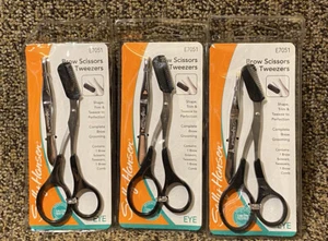 Lot OF 3 Sally Hansen Brow Scissors & Tweezers Complete Brow Care  - Picture 1 of 3