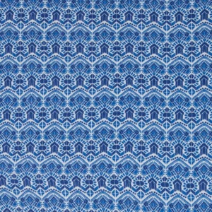 0,5m Double Gauze/Musselin, Ikat, blau, 223254, 130g/m2 (14,40 EUR/m) - Bild 1 von 1