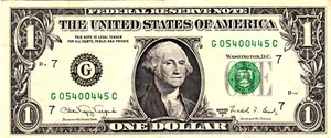 $1 1988A Fancy Serial Older Note G05400445C - Picture 1 of 1