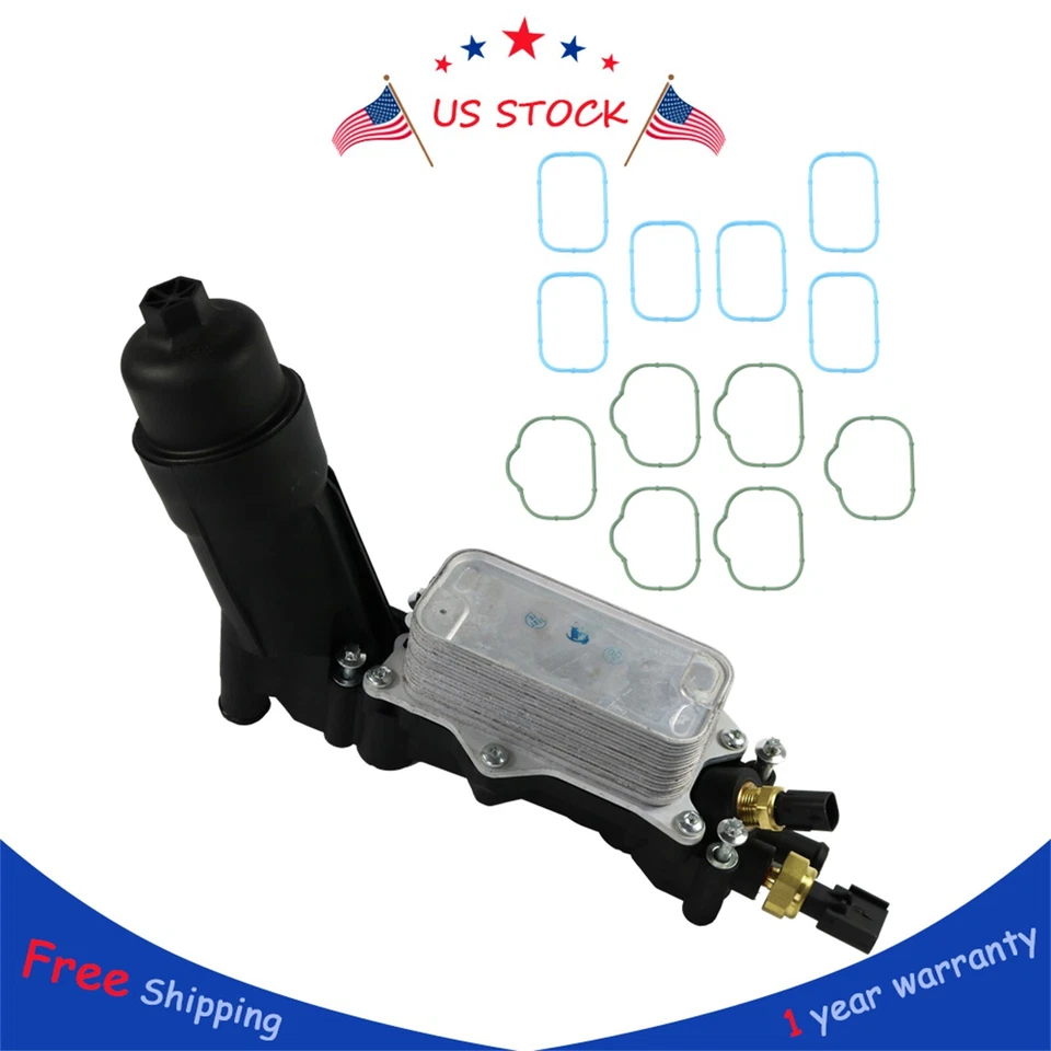 Adaptador de montaje de carcasa de enfriador de filtro de aceite apto para Chrysler Dodge Jeep Ram 3,6 L Foto 1 de 4