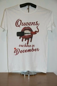 Queens are born in December T Shirt Small in White - Bild 1 von 5
